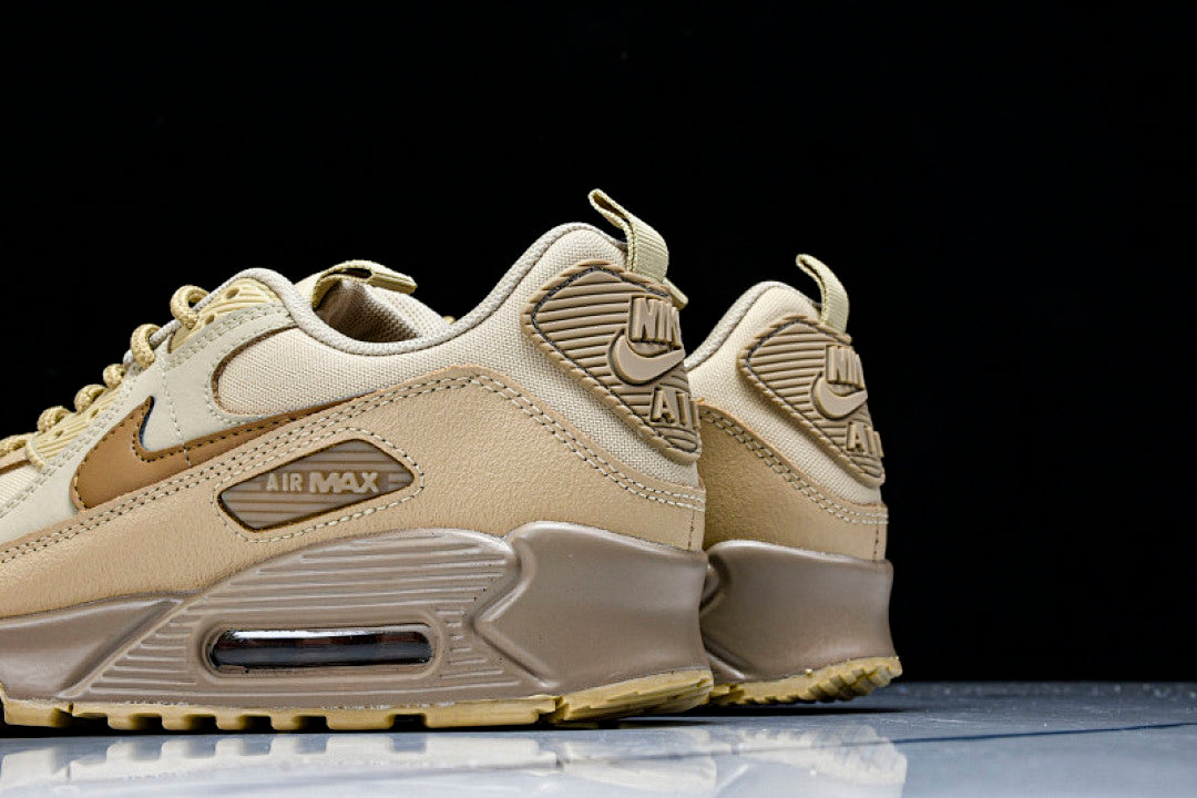 CQ7743-200 AIR MAX 90 TRENDY COUPLE LOW TOP AIR CUSHIONED CASUAL LIGHT WHEAT/BROWN/KHAKI