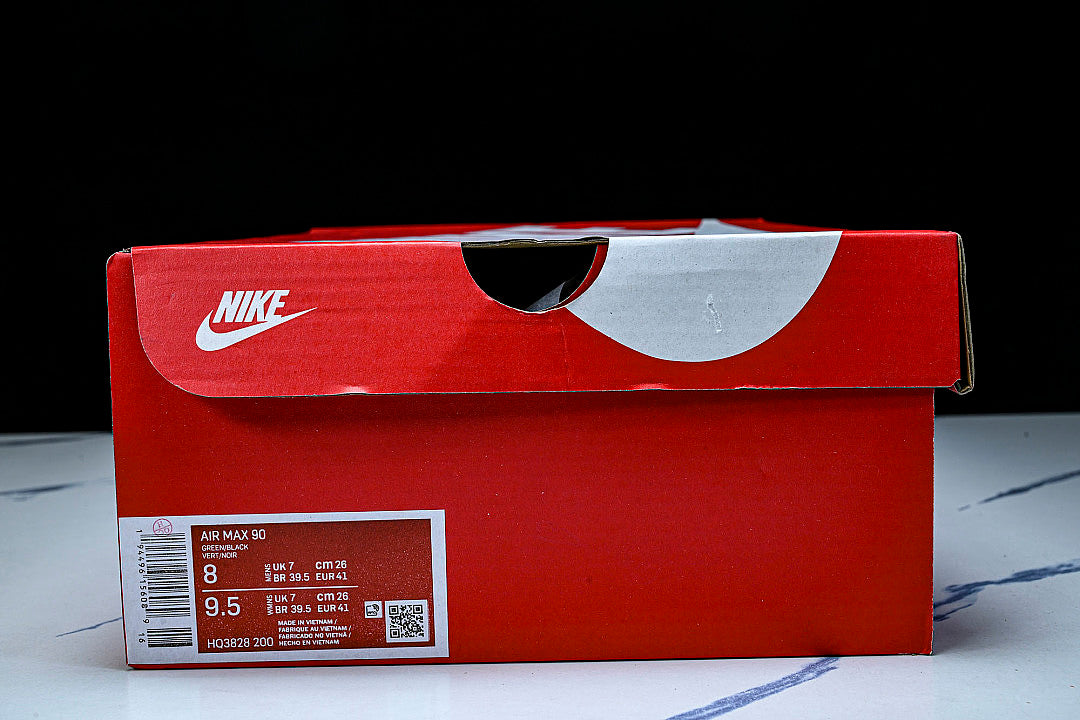 HQ3828-200 AIR MAX 90 RETRO AIR CUSHIONED RUNNING SHOES ARMY GREEN/MATCHA GREEN