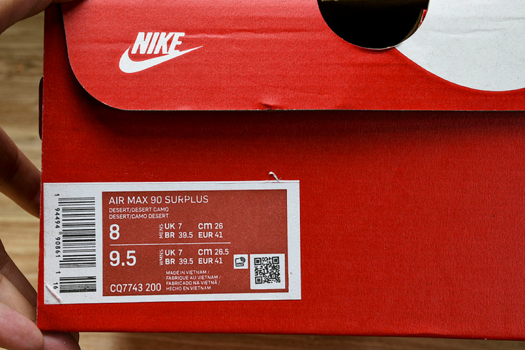 CQ7743 200 AIR MAX 90 SURPLUS DESERT CAMO DESERT CAMO/SAFETY ORANGE/DESERT CAMO