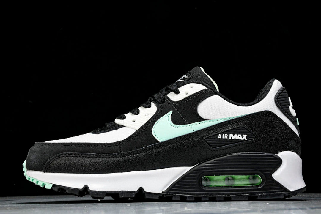 DH4619-100 AIR MAX 90 TRENDY COUPLE LOW TOP AIR CUSHIONED CASUAL WHITE/ICE BLUE/BLACK