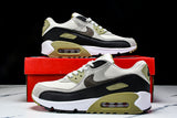 DM0029-011 AIR MAX 90 RETRO AIR CUSHIONED RUNNING SHOES BLACK/WHITE/TEA GREEN