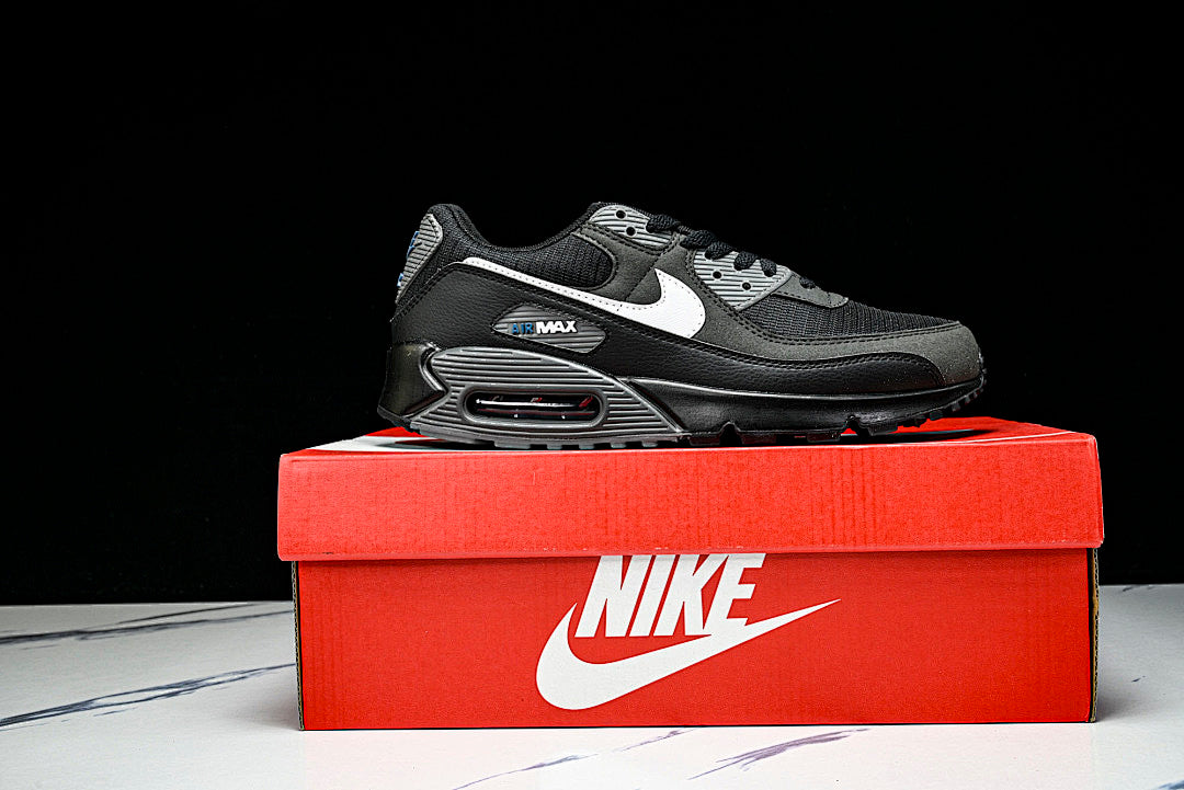 DR0145-002 AIR MAX 90 RETRO AIR CUSHIONED RUNNING SHOES BLACK/WHITE