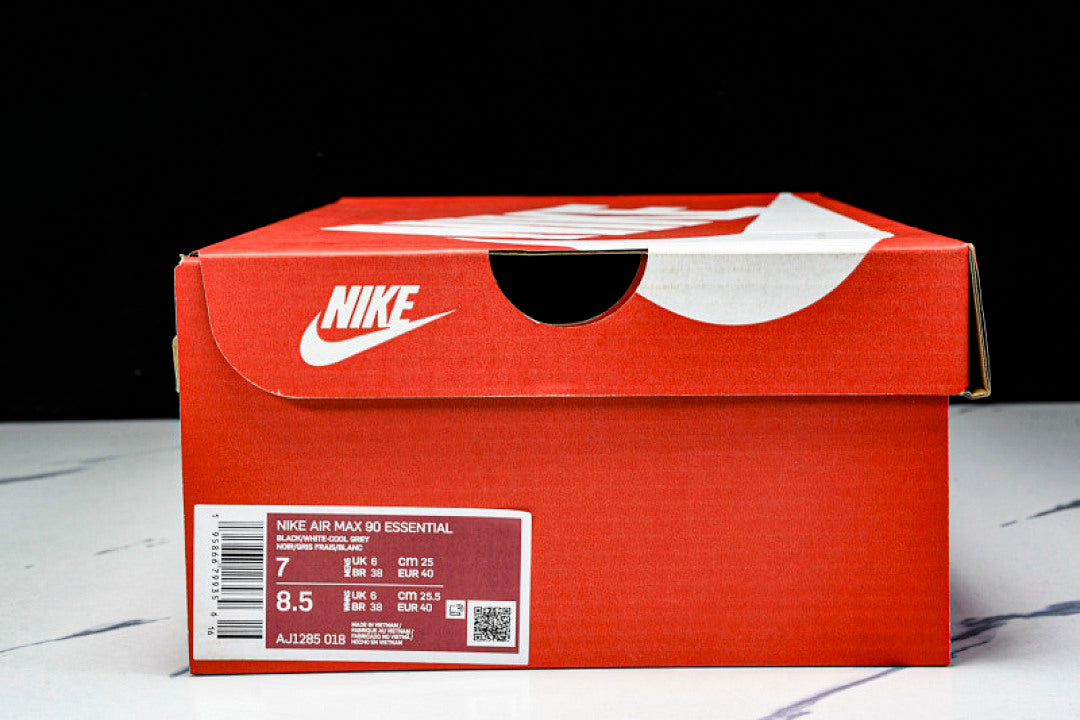 AJ1285-018 AIR MAX 90 TRENDY COUPLE LOW TOP AIR CUSHIONED CASUAL WHITE/LIGHT GRAY/BEIGE