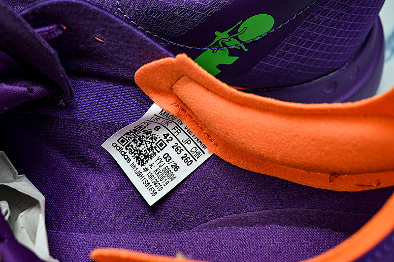 ADIZERO ADIOS 4 M LOW-CUT RUNNING SHOES PURPLE/ORANGE