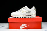 AJ1285-018 AIR MAX 90 TRENDY COUPLE LOW TOP AIR CUSHIONED CASUAL WHITE/LIGHT GRAY/BEIGE