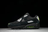【250】FQ2377-001 AIR MAX 90 RETRO AIR CUSHIONED RUNNING SHOES BLACK/LIGHT GRAY/GREEN