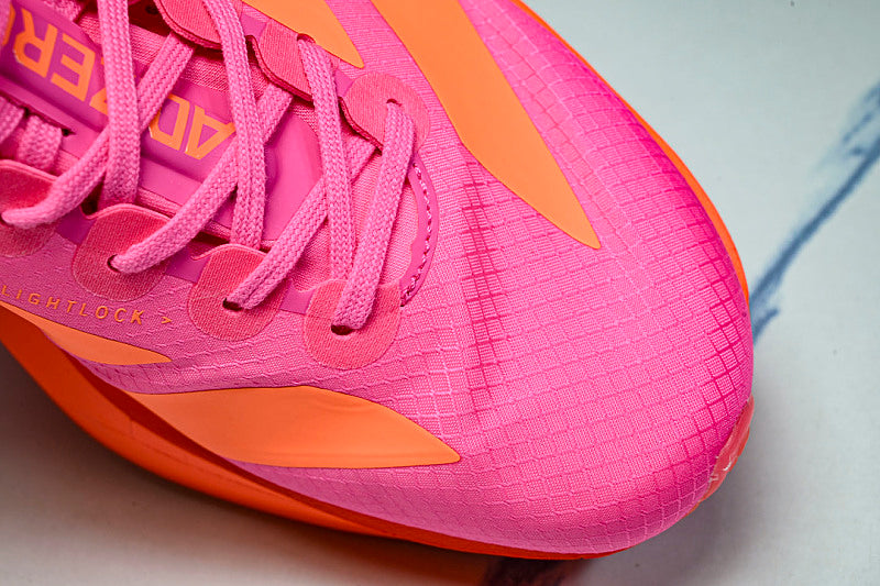 KJ3062 ADIZERO ADIOS 4 M LOW-TOP RUNNING SHOES PINK/ORANGE/PINK