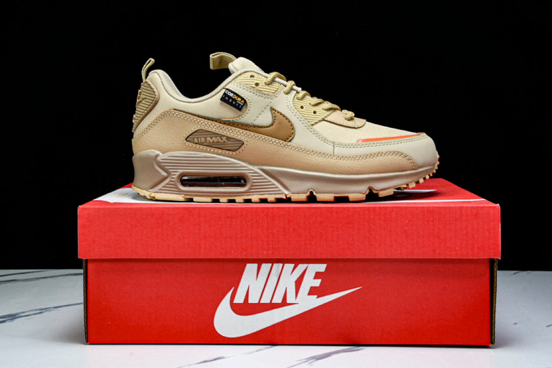 CQ7743-200 AIR MAX 90 TRENDY COUPLE LOW TOP AIR CUSHIONED CASUAL LIGHT WHEAT/BROWN/KHAKI