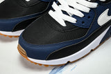FB9658-400 AIR MAX 90 MIDNIGHT NAVY/BLACK/GUM MEDIUM BROWN/WHITE