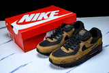 IQ0283-281 AIR MAX 90 RETRO AIR CUSHIONED RUNNING SHOES COFFEE/BLACK