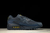 DM0029-401 AIR MAX 90 RETRO AIR CUSHIONED RUNNING SHOES NAVY BLUE/BLACK