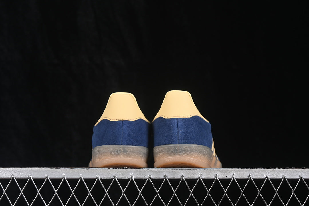 【260】[IH6798]-[GAZELLE INDOOR CASUAL ANTI SLIP BOARD SHOES BLUE/YELLOW]-[WOMAN:35-39]-[MAN:40-46]