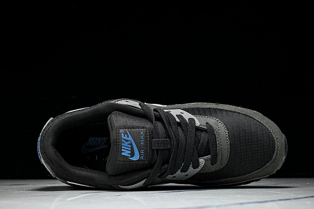 DR0145-002 AIR MAX 90 RETRO AIR CUSHIONED RUNNING SHOES BLACK/WHITE