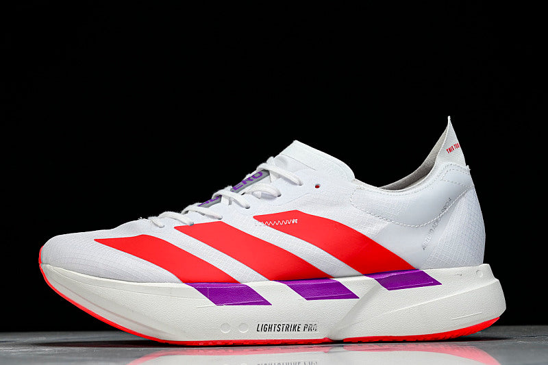 KZ9020 ADIZERO ADIOS PRO 4 FOOTWEAR WHITE/LUCID RED/SHOCK PURPLE