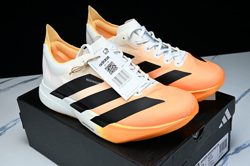 KI4780 ADIZERO ADIOS 4 M LOW-CUT RUNNING SHOES WHITE/ORANGE/BLACK
