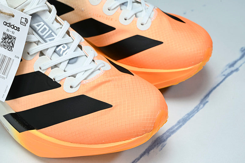 KI4780 ADIZERO ADIOS 4 M LOW-CUT RUNNING SHOES WHITE/ORANGE/BLACK