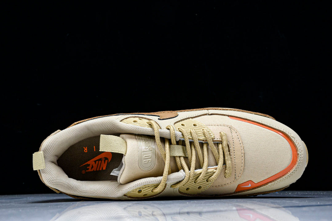 CQ7743-200 AIR MAX 90 TRENDY COUPLE LOW TOP AIR CUSHIONED CASUAL LIGHT WHEAT/BROWN/KHAKI