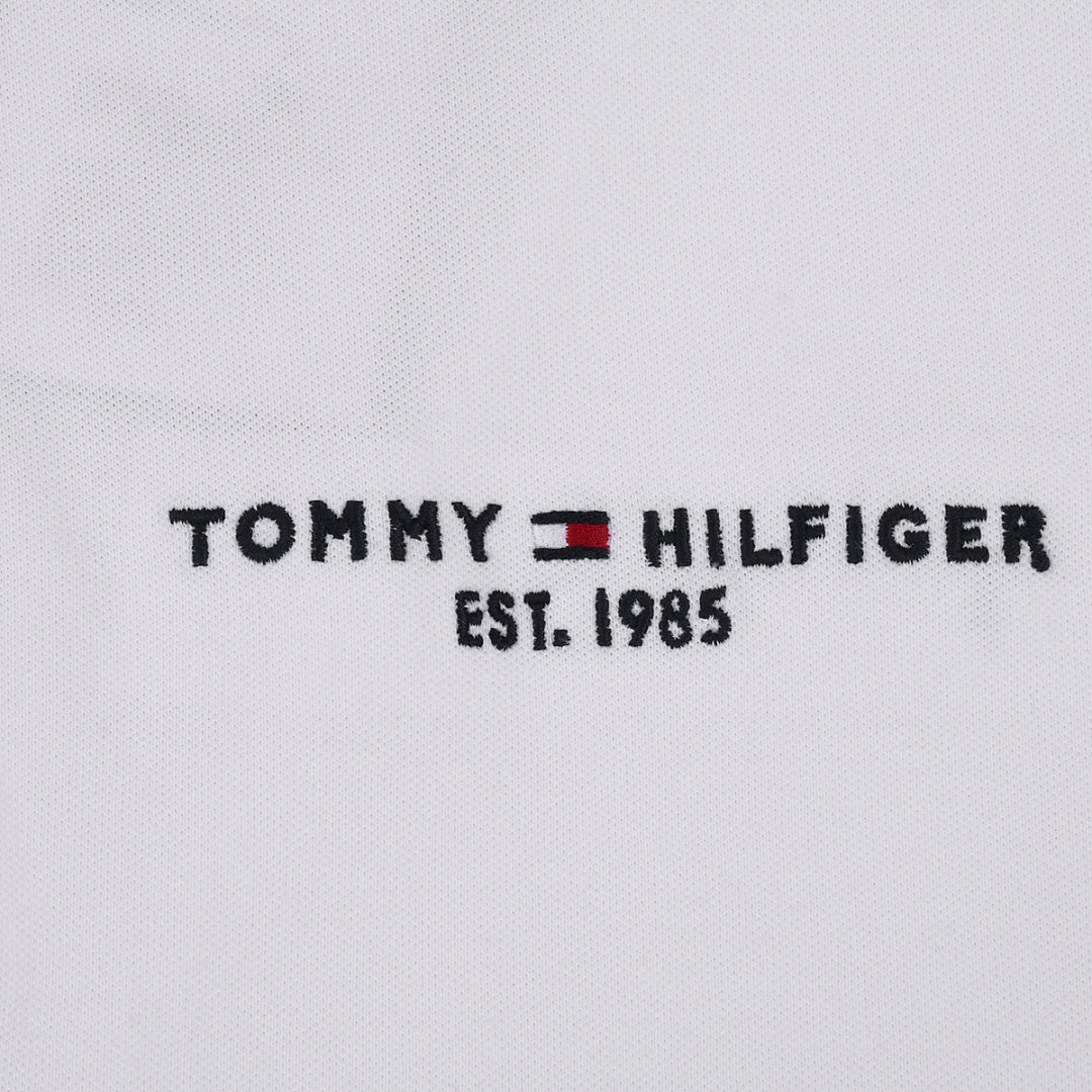 TommyEmbroideryLapel Long Sleeve Polo Shirt