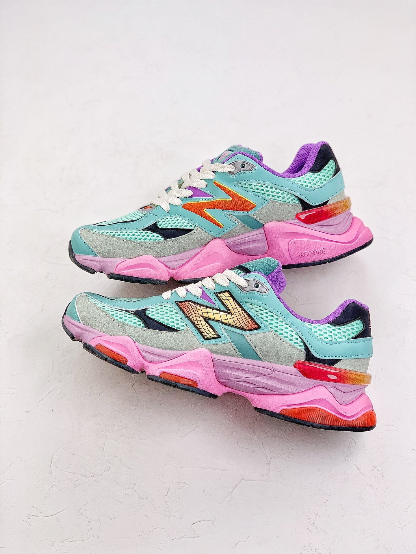 New Balance NB 9060 Lighr Green&Pink