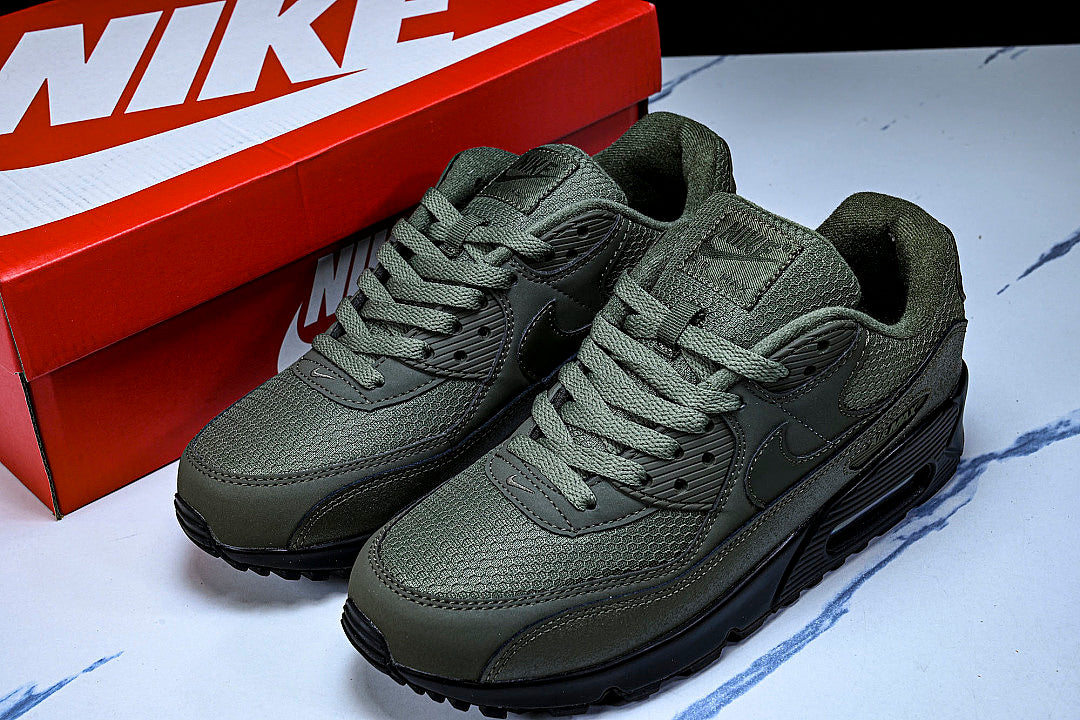 HQ3828-200 AIR MAX 90 RETRO AIR CUSHIONED RUNNING SHOES ARMY GREEN/MATCHA GREEN