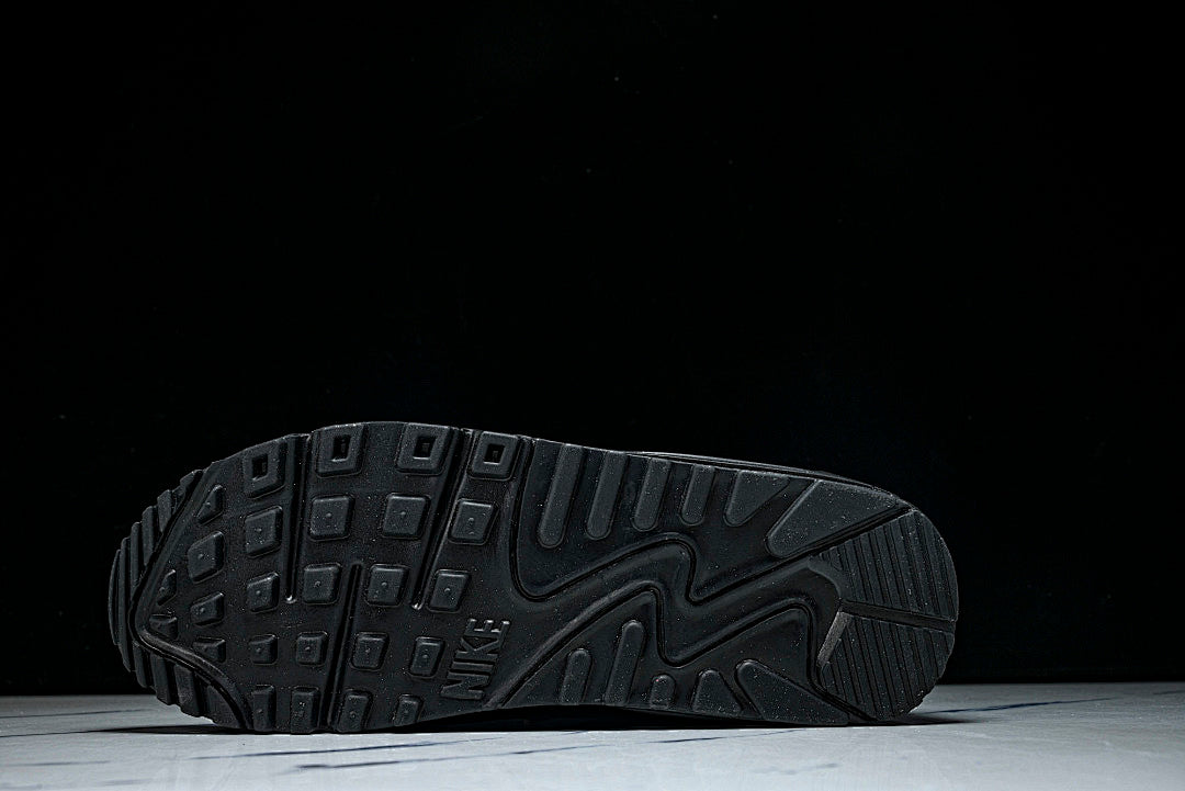 【250】FQ2377-001 AIR MAX 90 RETRO AIR CUSHIONED RUNNING SHOES BLACK/LIGHT GRAY/GREEN
