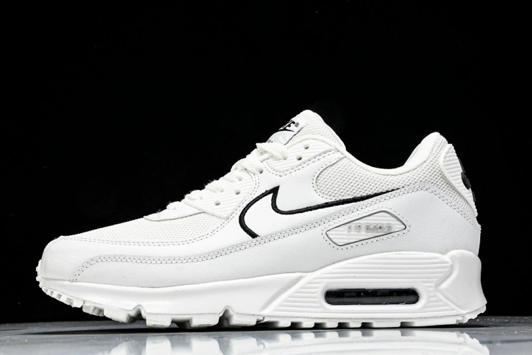 【240】HF3835-100 AIR MAX 90 TRENDY COUPLE LOW TOP AIR CUSHIONED CASUAL WHITE/BLACK