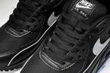 HV4517-002 AIR MAX 90 RETRO AIR CUSHIONED RUNNING SHOES BLACK/LIGHT GRAY