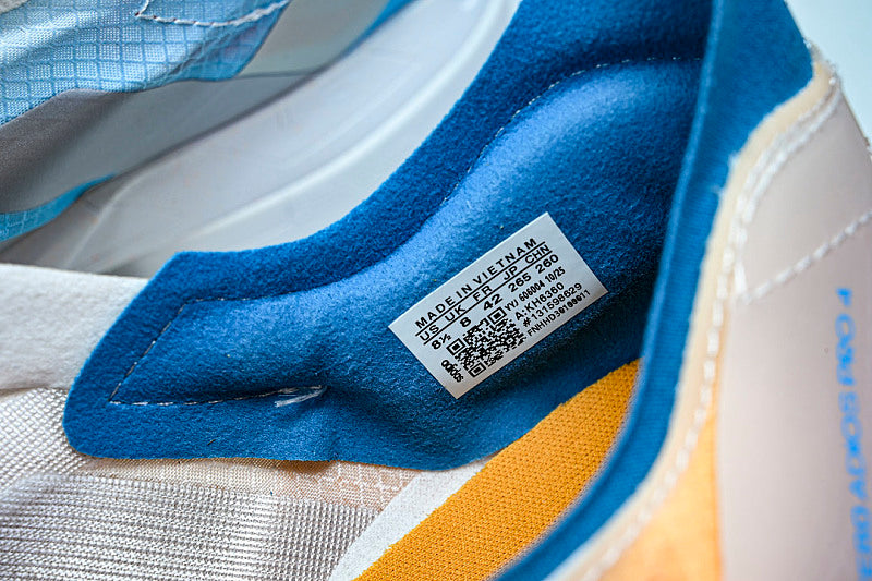 KH6360 ADIZERO ADIOS 4 M LOW-TOP RUNNING SHOES ORANGE/SILVER/BLUE/WHITE