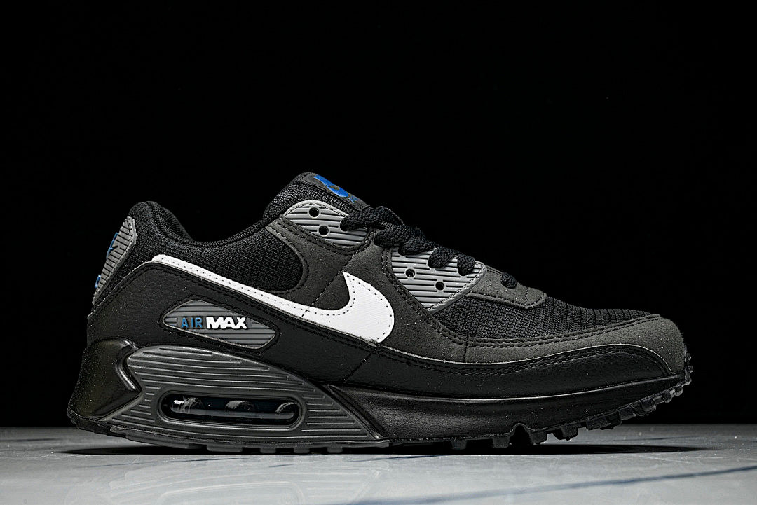 DR0145-002 AIR MAX 90 RETRO AIR CUSHIONED RUNNING SHOES BLACK/WHITE