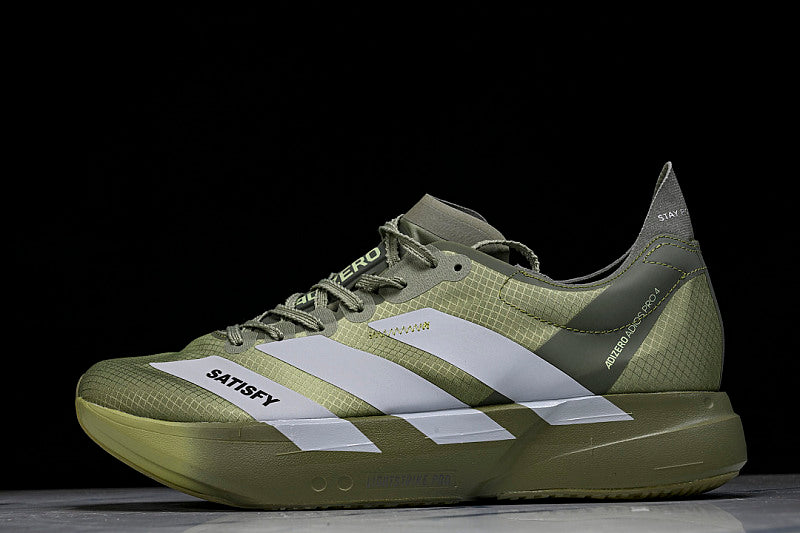 KH8441 ADIZERO ADIOS PRO 4 TENT GREEN/MATTE SILVER/MAGIC LIME