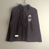 Arsenal Black Hooded Rain Jacket
