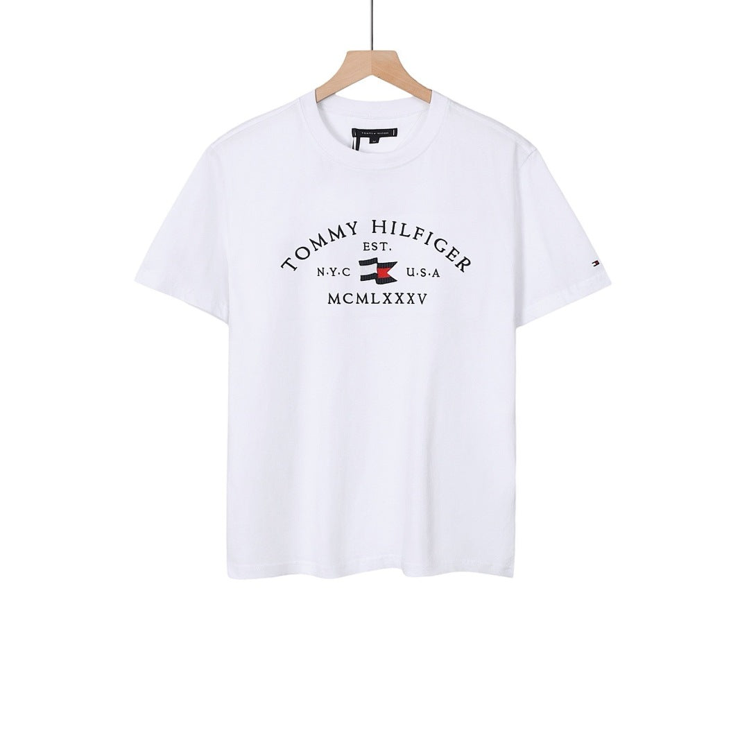 TommyTOMMYEmbroideryCrew NeckShort Sleeve T-Shirt