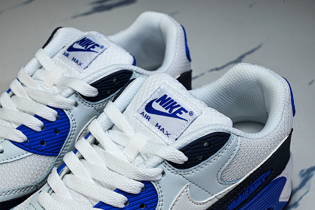 IX4089-121 AIR MAX 90 VINTAGE AIR CUSHION RUNNING SHOES WHITE/BLACK/BLUE