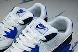 IX4089-121 AIR MAX 90 VINTAGE AIR CUSHION RUNNING SHOES WHITE/BLACK/BLUE
