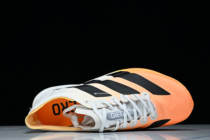 KI4780 ADIZERO ADIOS 4 M LOW-CUT RUNNING SHOES WHITE/ORANGE/BLACK