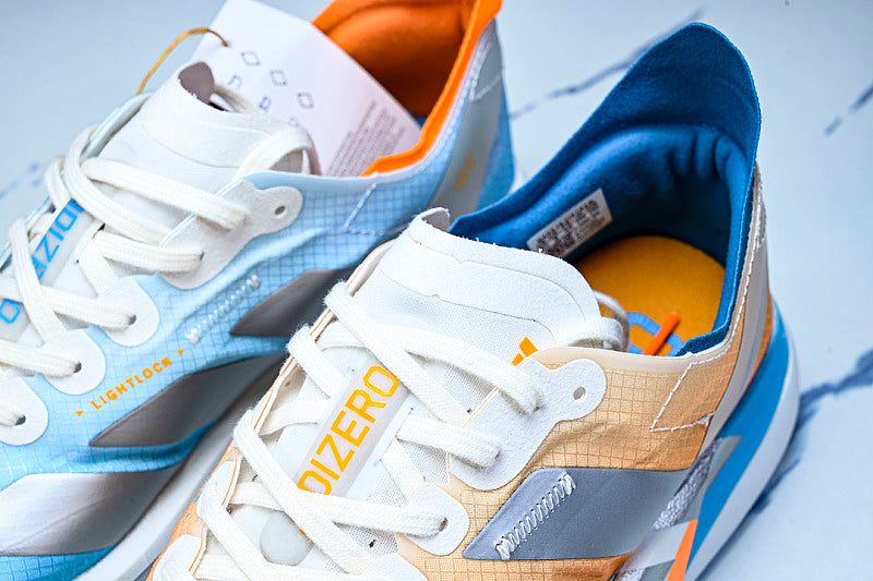 KH6360 ADIZERO ADIOS 4 M LOW-TOP RUNNING SHOES ORANGE/SILVER/BLUE/WHITE
