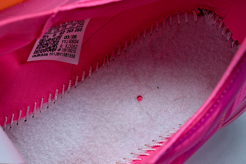 KJ3062 ADIZERO ADIOS 4 M LOW-TOP RUNNING SHOES PINK/ORANGE/PINK