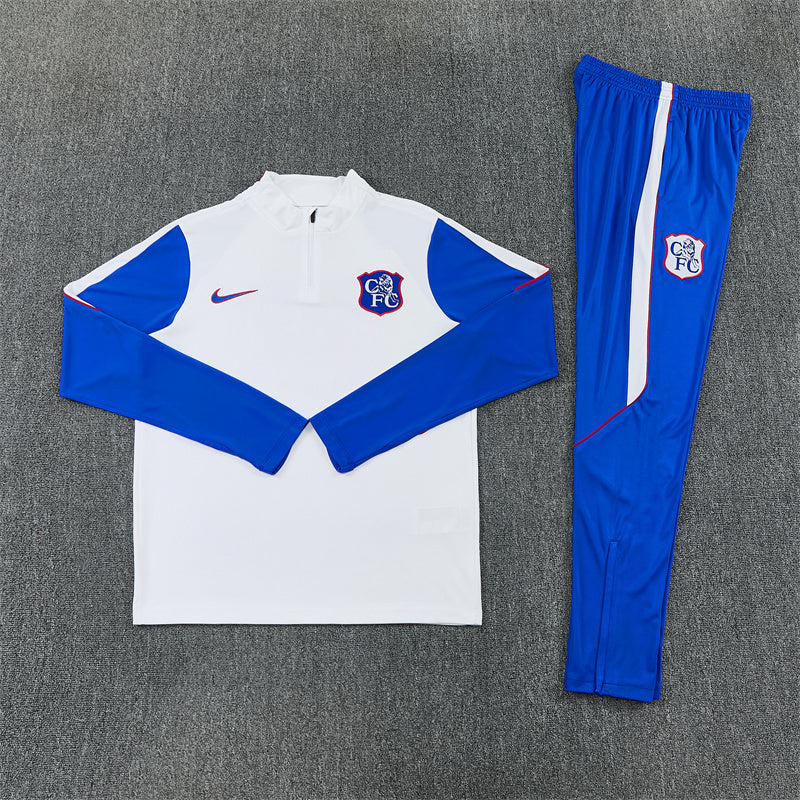 26-27 Season Chelsea White Color Football Sweater Set
