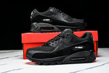 AJ1285-019 AIR MAX 90 RETRO AIR CUSHIONED RUNNING SHOES BLACK/INKINESS