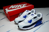 IX4089-121 AIR MAX 90 VINTAGE AIR CUSHION RUNNING SHOES WHITE/BLACK/BLUE