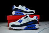 IX4089-121 AIR MAX 90 VINTAGE AIR CUSHION RUNNING SHOES WHITE/BLACK/BLUE