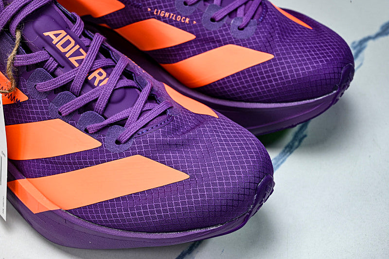 ADIZERO ADIOS 4 M LOW-CUT RUNNING SHOES PURPLE/ORANGE