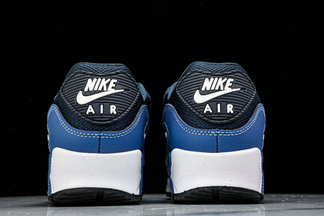 AIR MAX 90 TRENDY COUPLE LOW TOP AIR CUSHIONED CASUAL WHITE/BLACK/NAVY BLUE