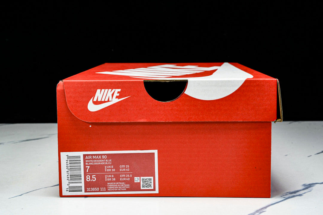 AIR MAX 90 TRENDY COUPLE LOW TOP AIR CUSHIONED CASUAL WHITE/BLACK/NAVY BLUE