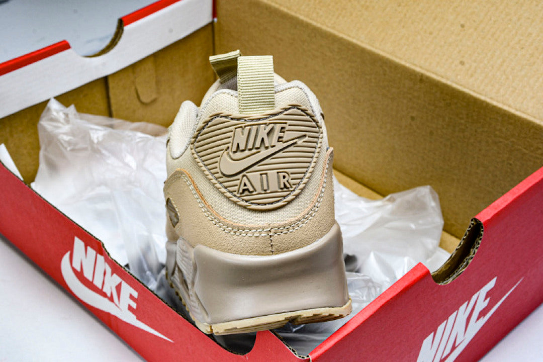 CQ7743-200 AIR MAX 90 TRENDY COUPLE LOW TOP AIR CUSHIONED CASUAL LIGHT WHEAT/BROWN/KHAKI