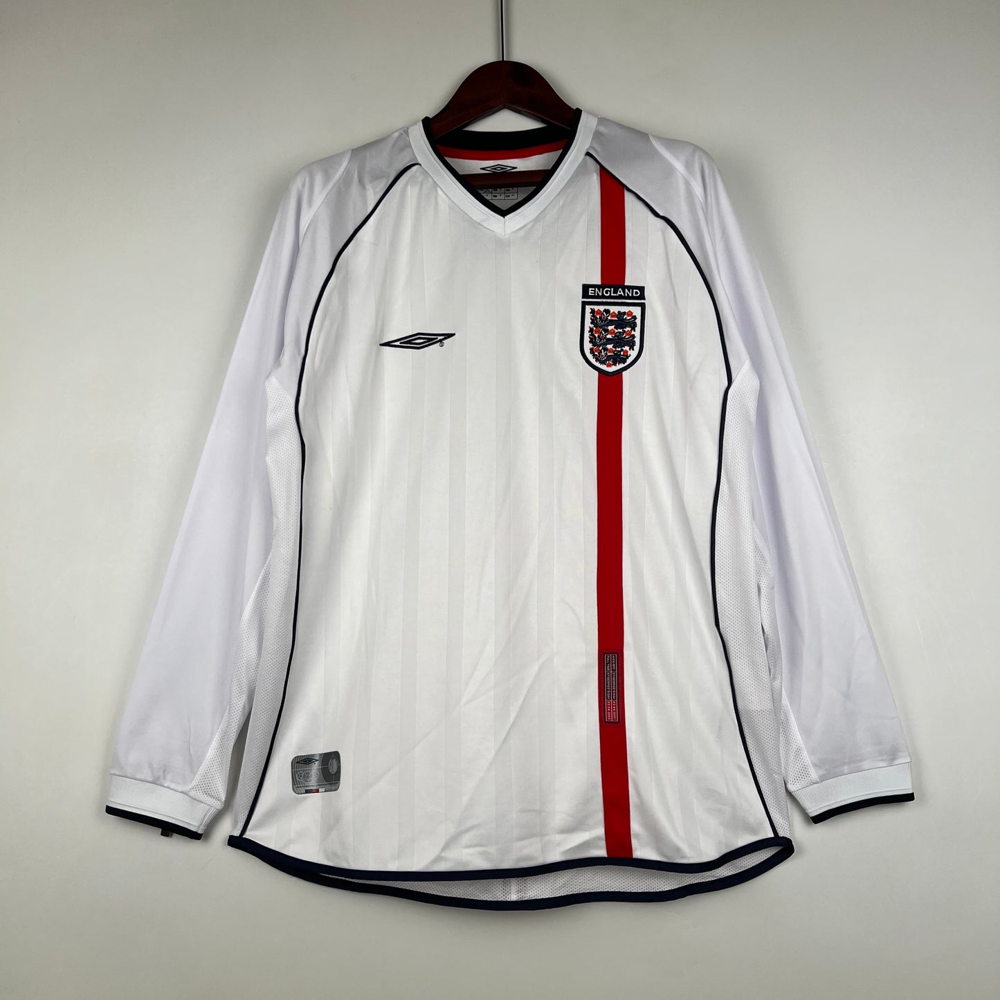 Retro long sleeve England 2002 Home S-XXL