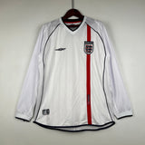 Retro long sleeve England 2002 Home S-XXL