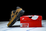 IQ0283-281 AIR MAX 90 RETRO AIR CUSHIONED RUNNING SHOES COFFEE/BLACK
