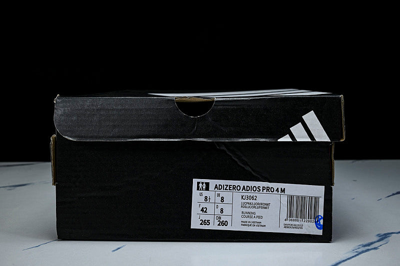 KJ3062 ADIZERO ADIOS 4 M LOW-TOP RUNNING SHOES PINK/ORANGE/PINK