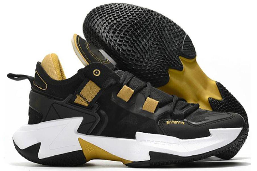 nike jordan why not zero 5 black-gold shoes